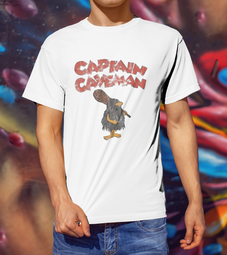Captain Caveman Vintage Retro Cartoon Character T-Shirt