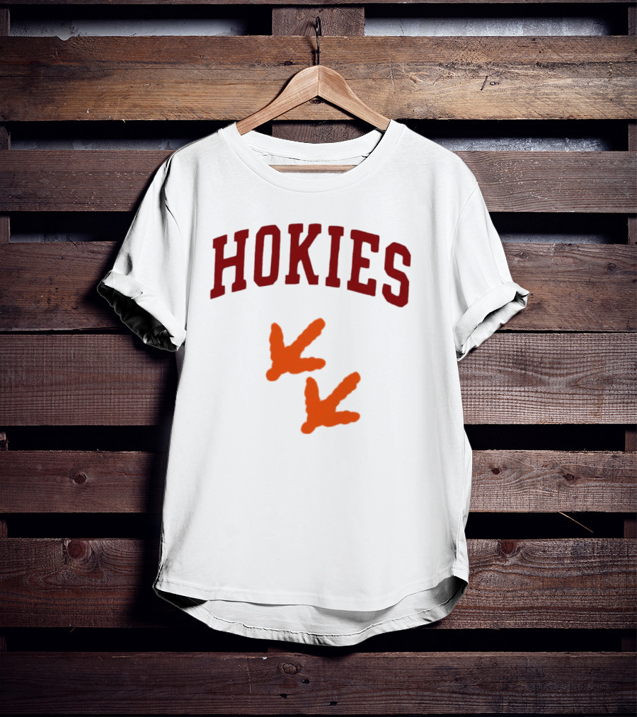 Hokies With Orange Footprints T-Shirt