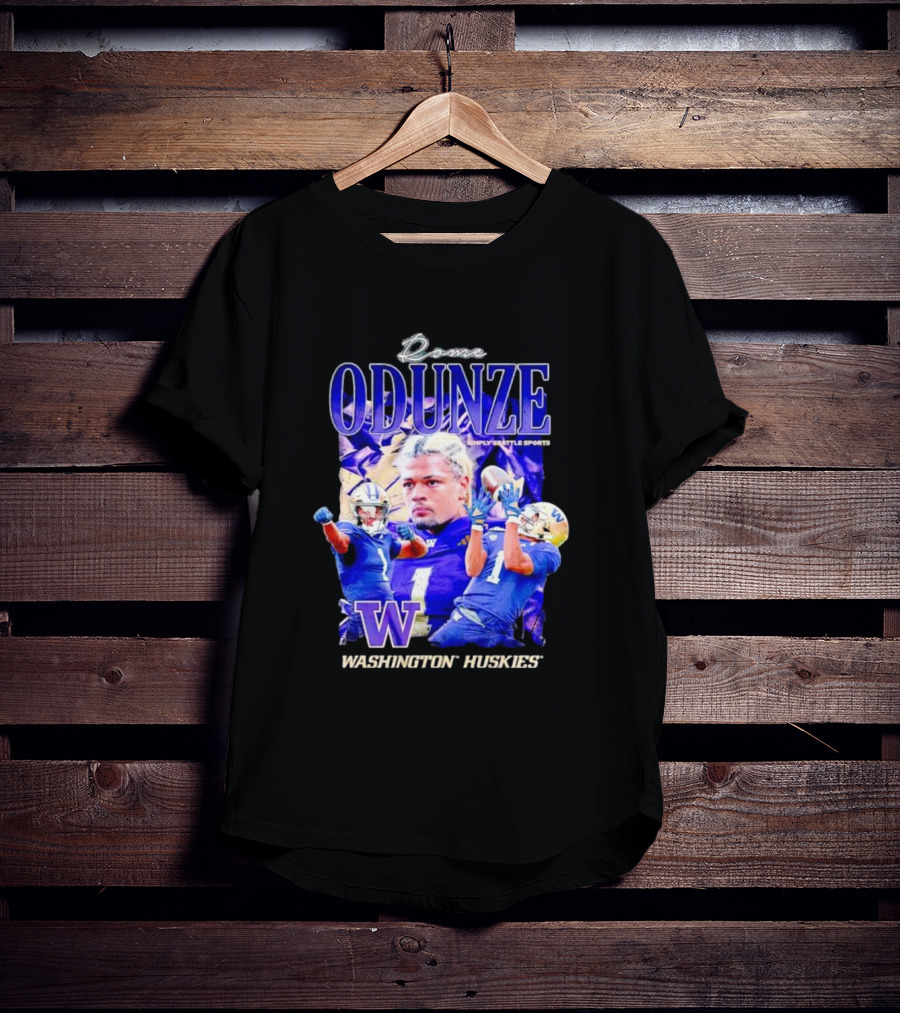 Rome Odunze Washington Huskies Montlake Icon Vintage T-Shirt