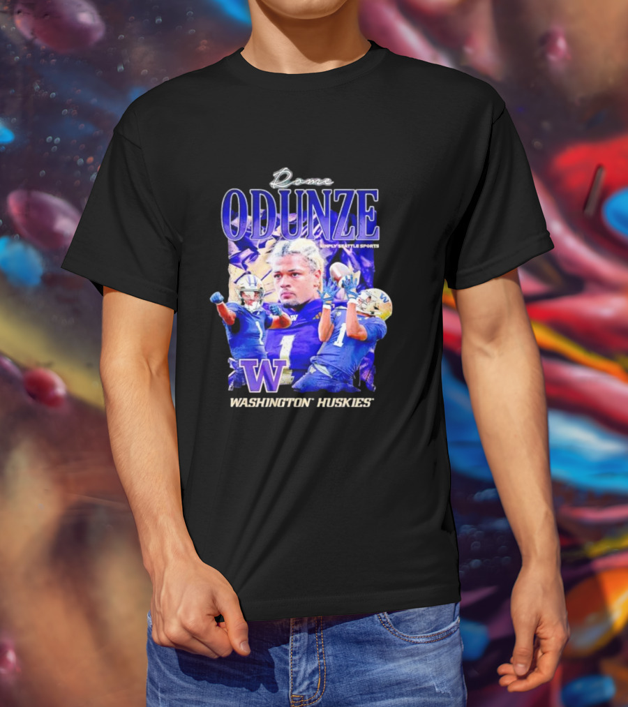Rome Odunze Washington Huskies Montlake Icon Vintage T-Shirt