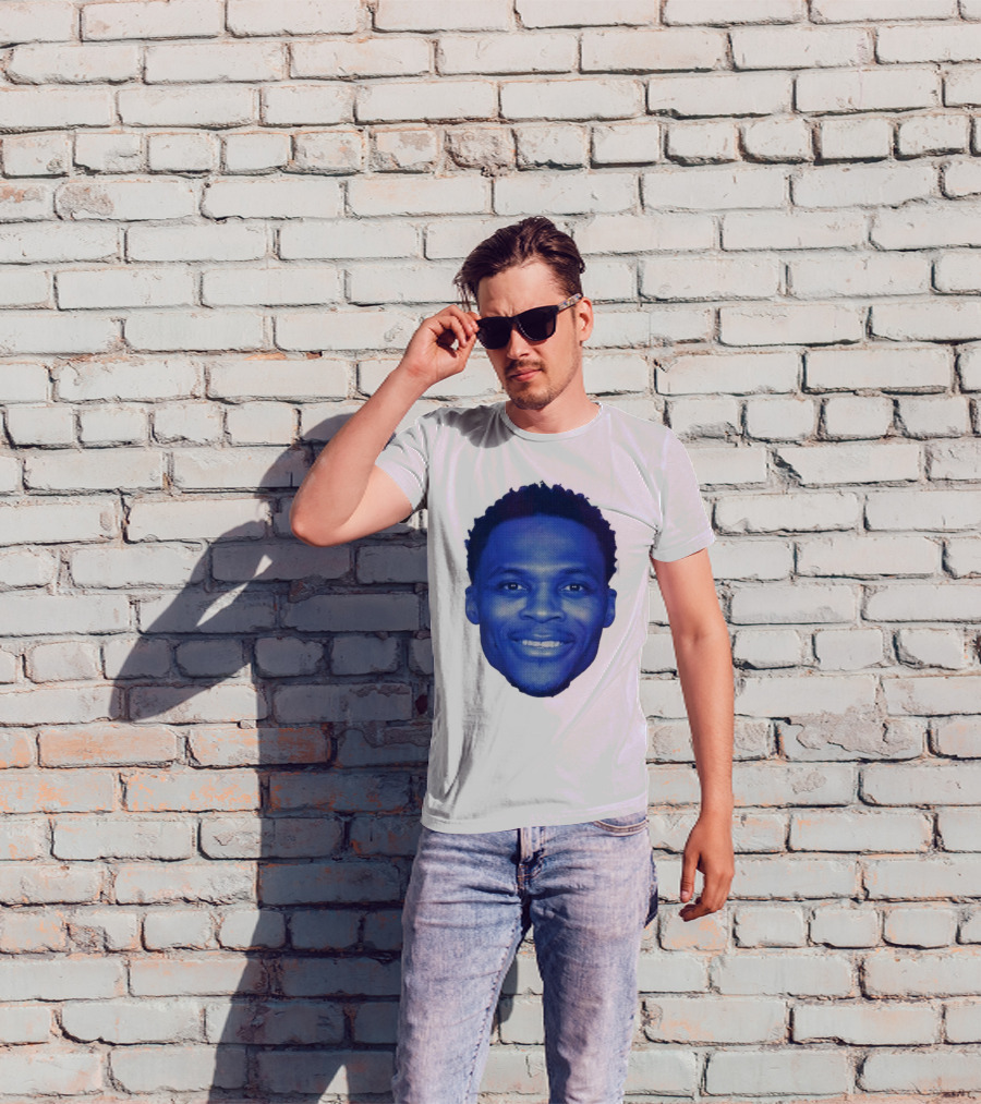 Westbrook Blue Half-tone Big Head T-Shirt