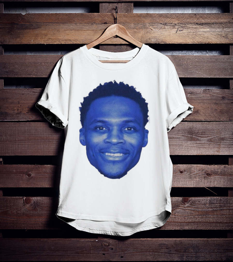 Westbrook Blue Half-tone Big Head T-Shirt