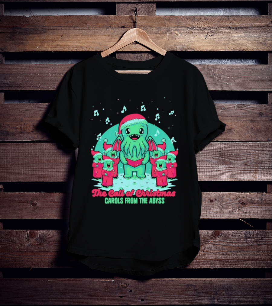 Santa Cthulhu The Call Of Christmas Carols From The Abyss T-Shirt