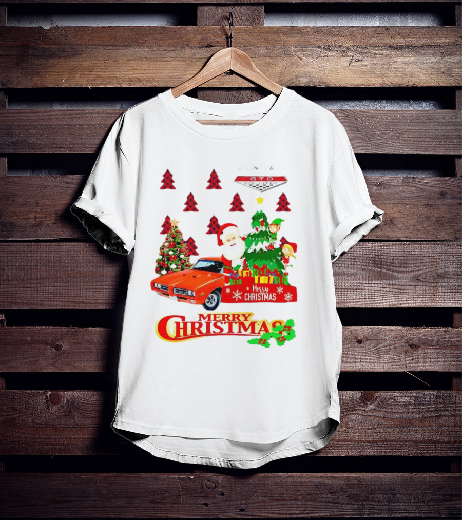 Pontiac GTO Santa Elfs Merry Christmas T-Shirt