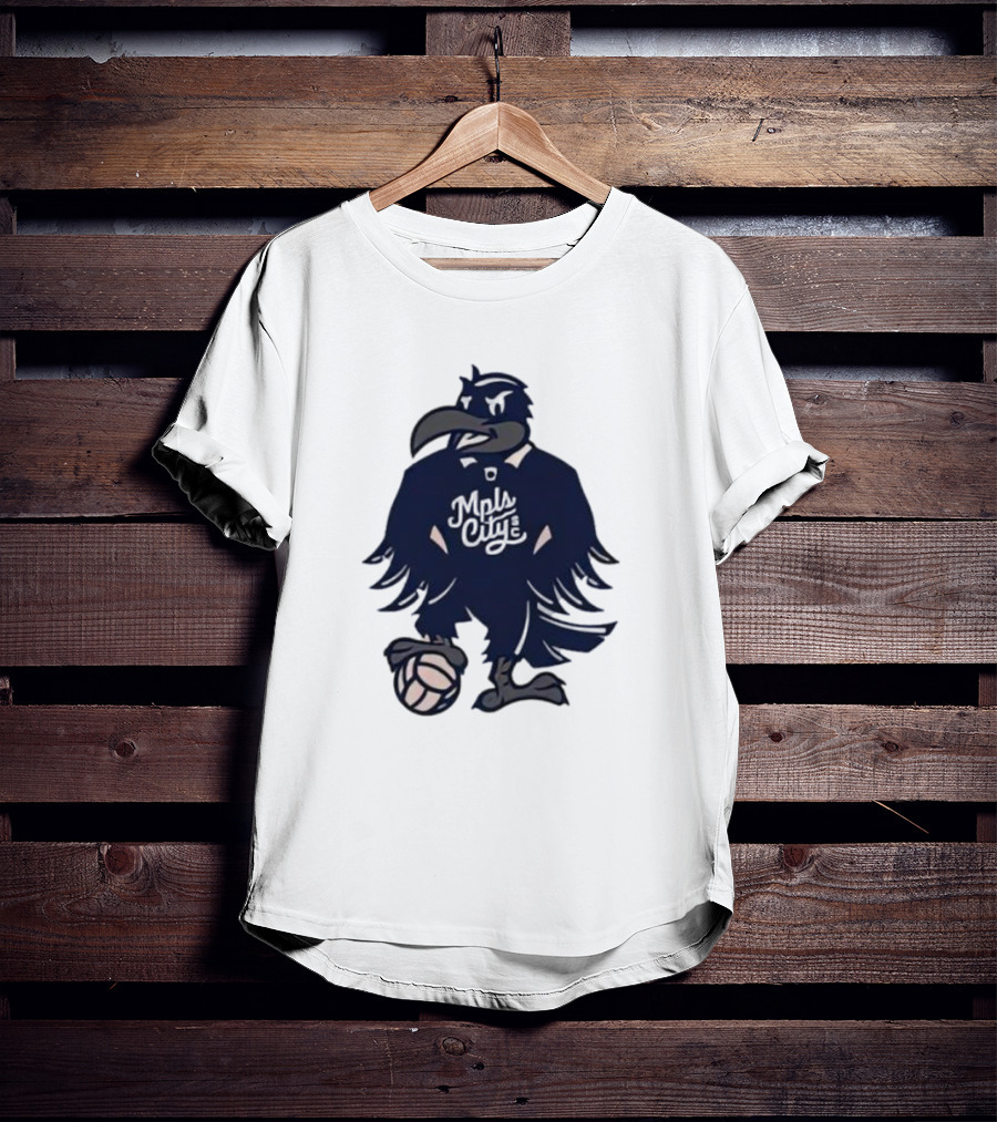 Mpls City Soccer Schmitty The Crow T-Shirt