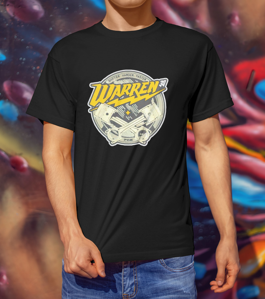 Shiftier Harder Faster Warren 30 Racing Engine Pistons T-Shirt