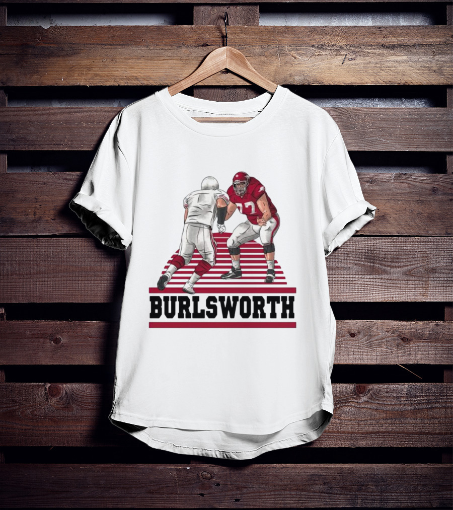 Burlsworth Number 77 Football Player In Action Against Opponent T-Shirt