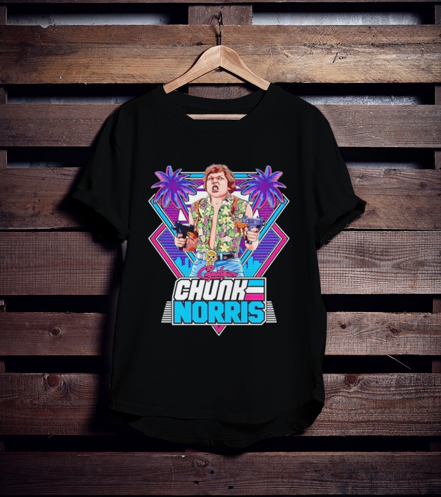 Chunk Norris Captain Miami Retro Adventure 80s T-Shirt