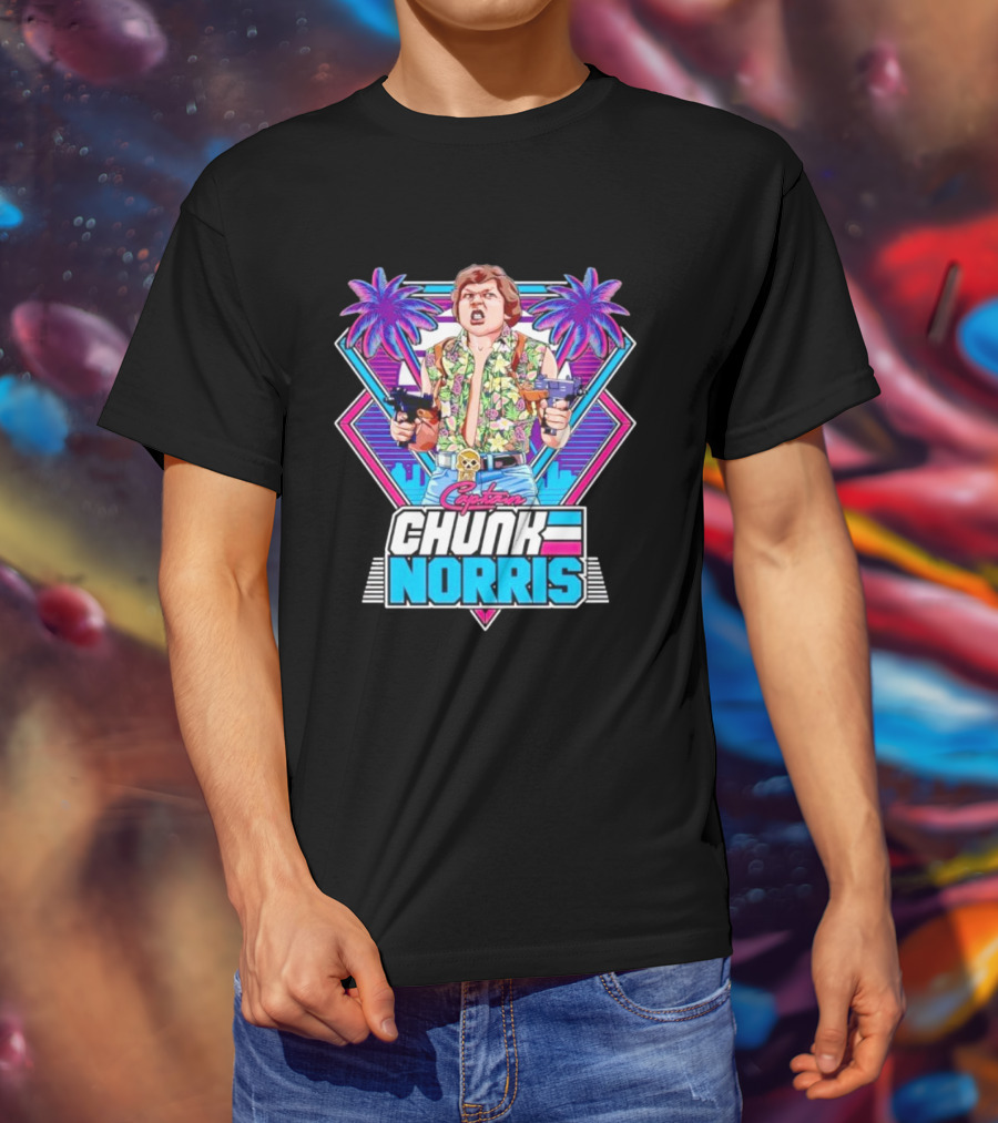 Chunk Norris Captain Miami Retro Adventure 80s T-Shirt