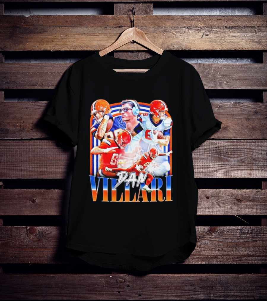 Dan Villari Vintage Football Montage T-Shirt