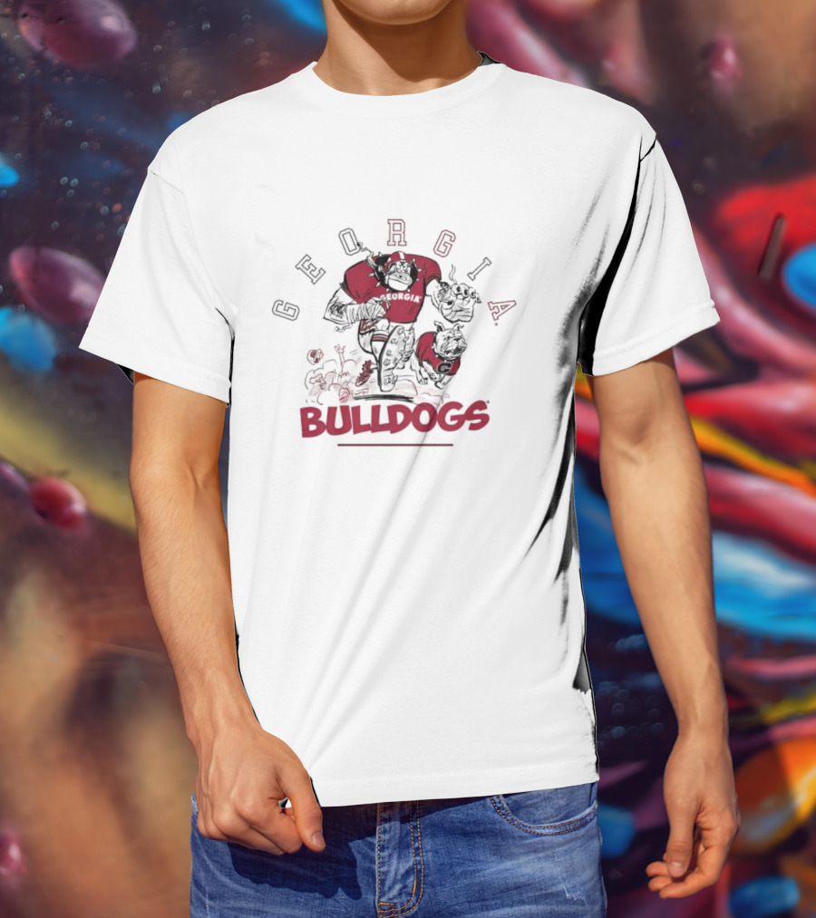 Georgia Bulldogs Dawgwild Football Mascot Rugged Power T-Shirt