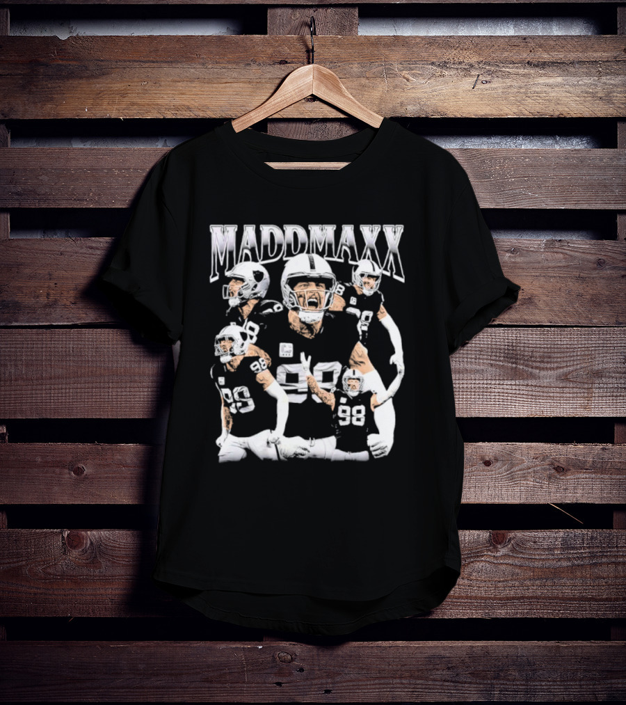 Madd Maxx Vintage Las Vegas Raiders Football Player Number 98 T-Shirt