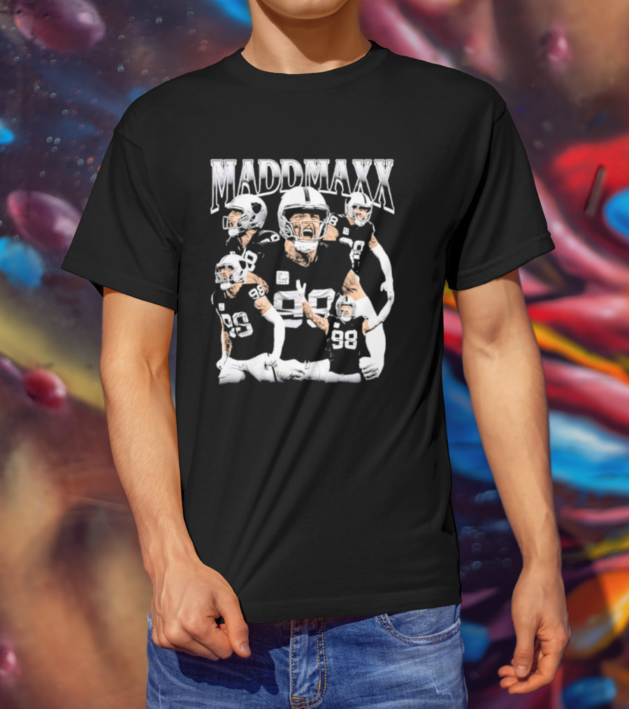 Madd Maxx Vintage Las Vegas Raiders Football Player Number 98 T-Shirt