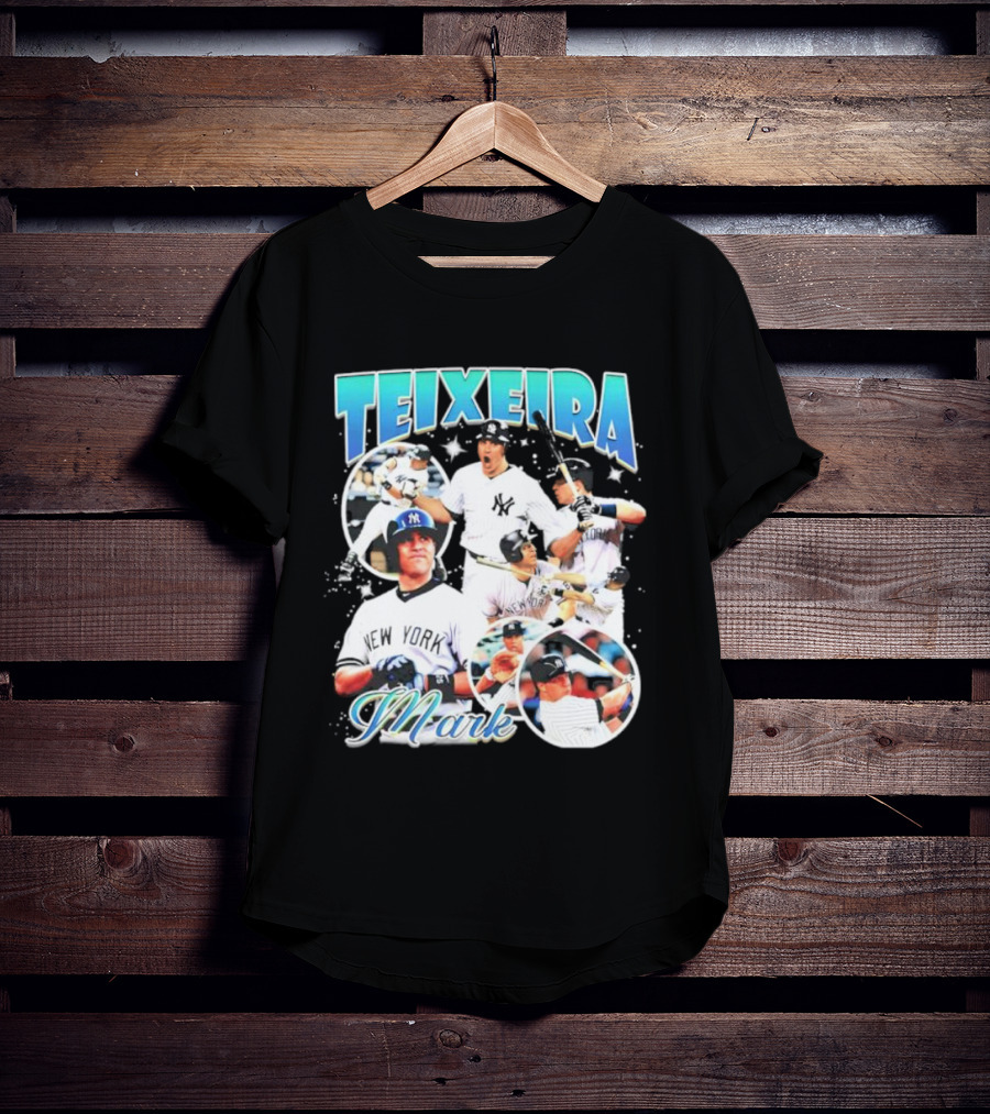 Teixeira Mark New York Yankees Baseball Vintage Bootleg T-Shirt