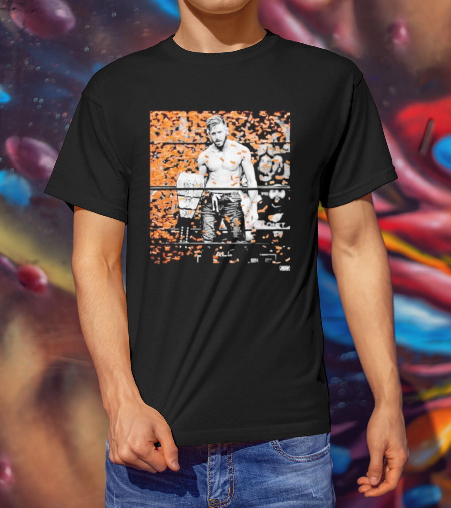 Orange Cassidy AEW Champion Confetti T-Shirt