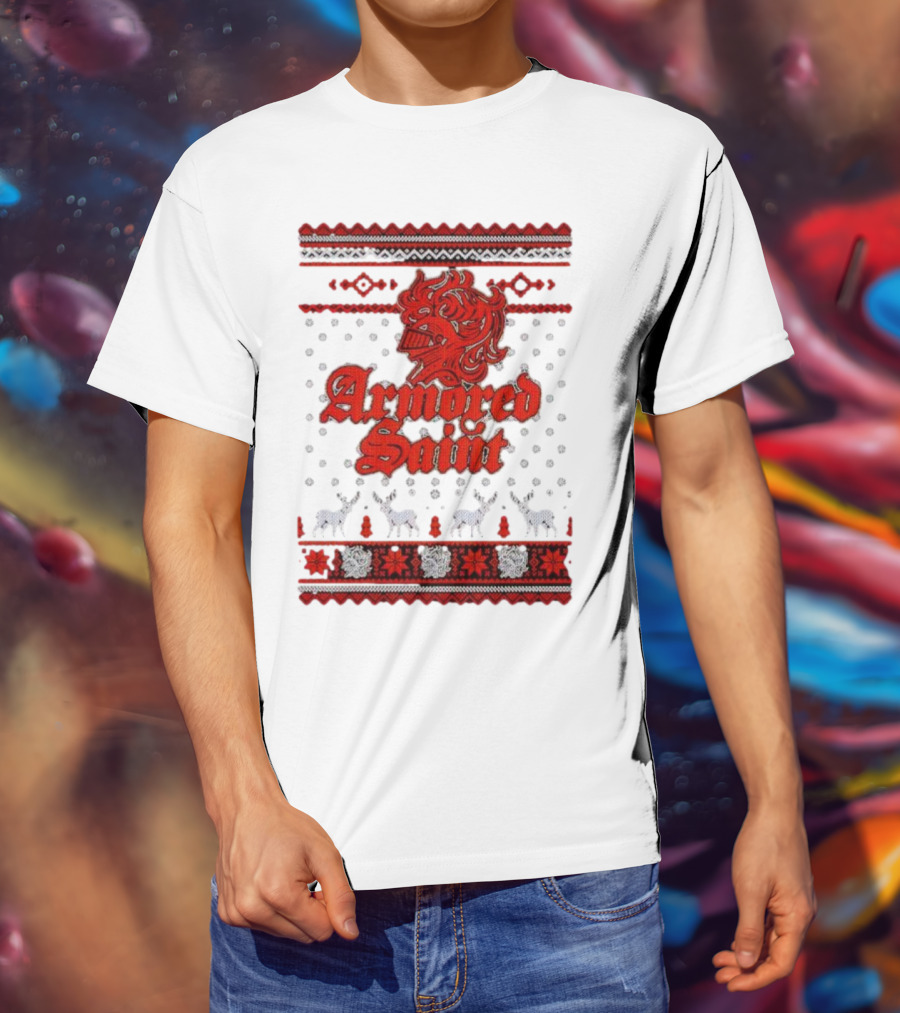 Armored Saint Red Knight Christmas T-Shirt