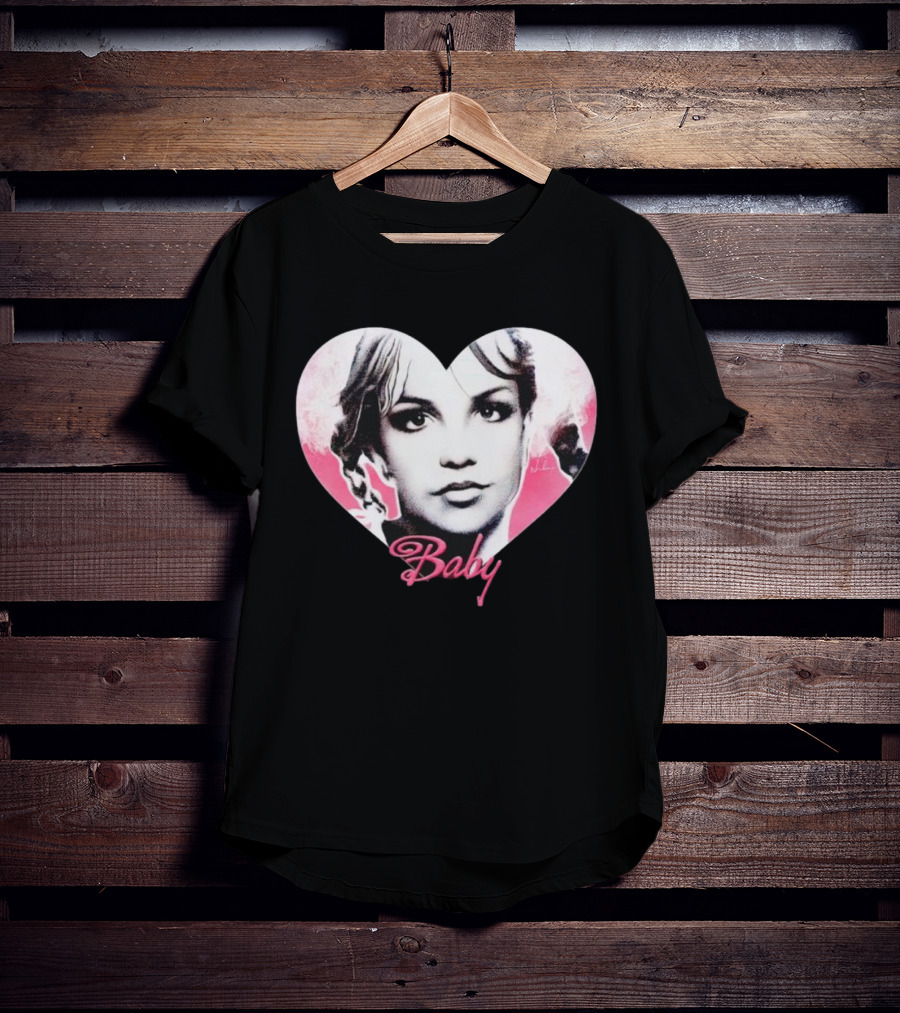 Britney Spears Baby Heart Portrait Pink Aesthetic T-Shirt