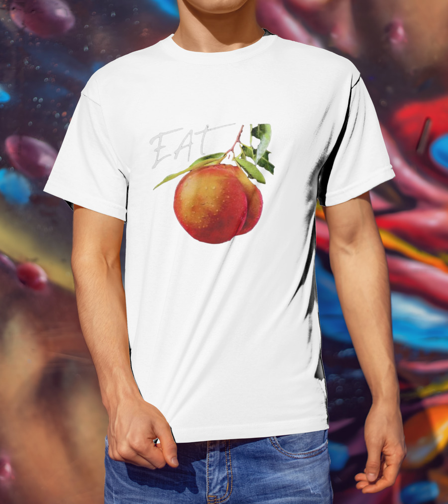 EAT Juicy Peaches With Dewy Leaves T-Shirt