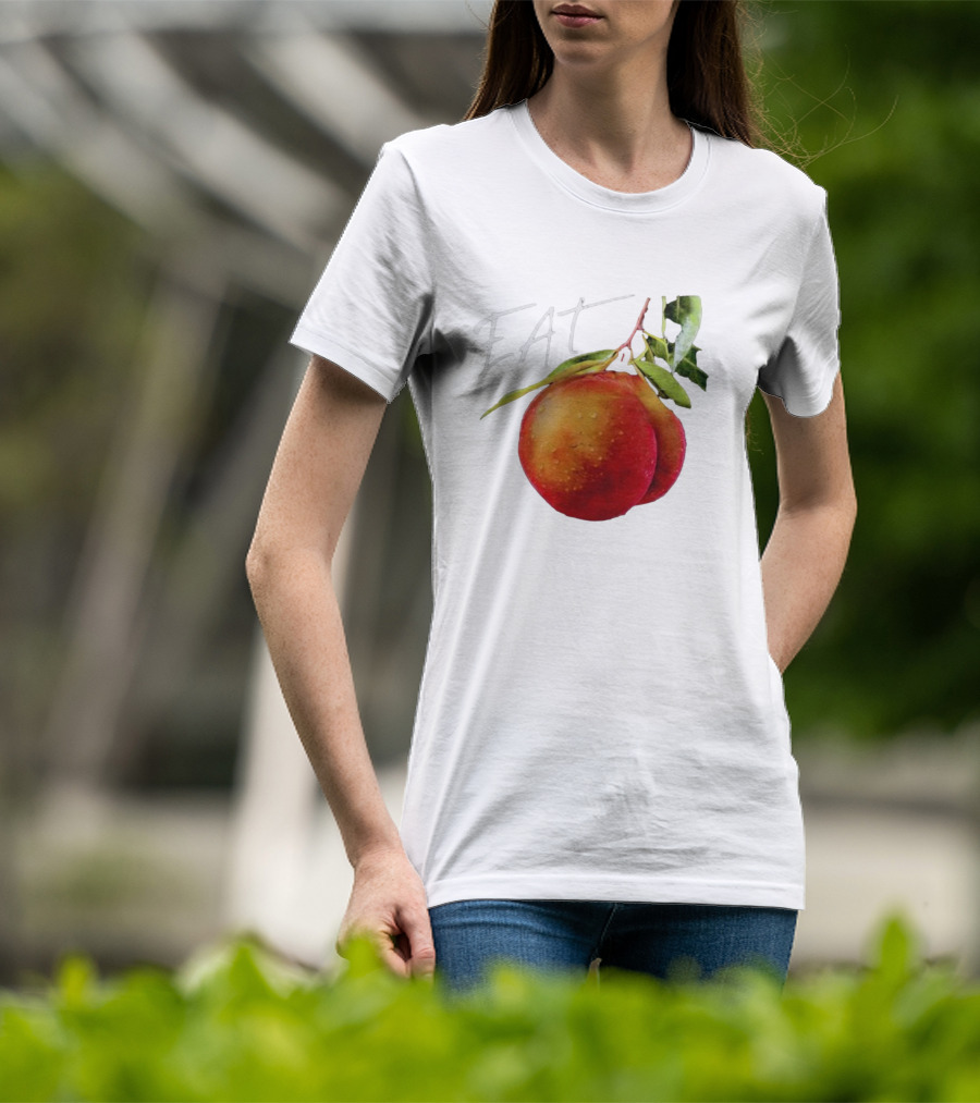EAT Juicy Peaches With Dewy Leaves T-Shirt