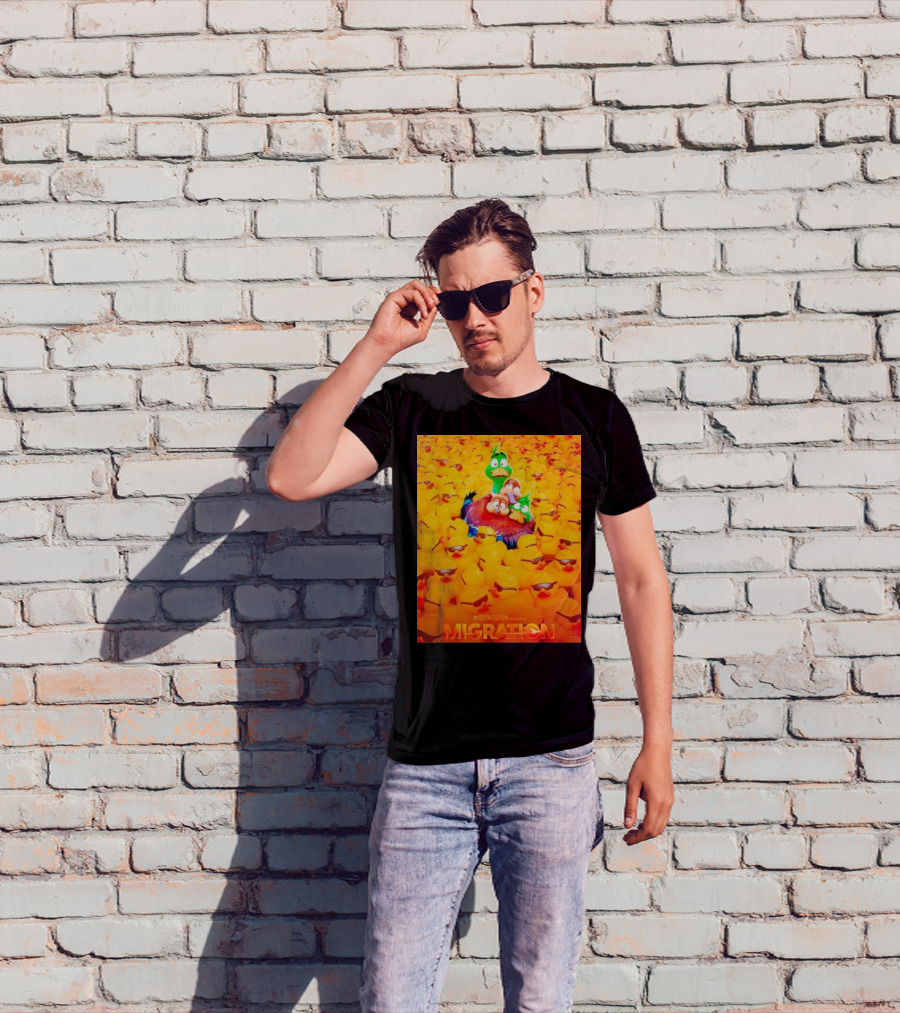 Illumination Presents Migration Ducks In Sunglasses Scene T-Shirt