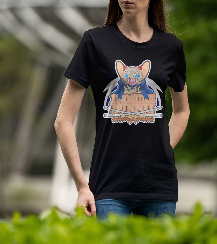 Bunnii Gang Inosuke Bunnii Masked Figure With Dual Swords T-Shirt
