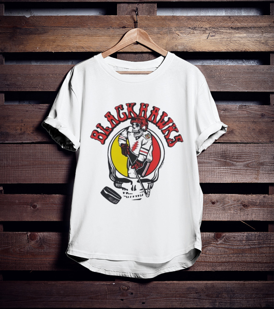 Blackhawks Grateful Dead Hockey Fusion T-Shirt