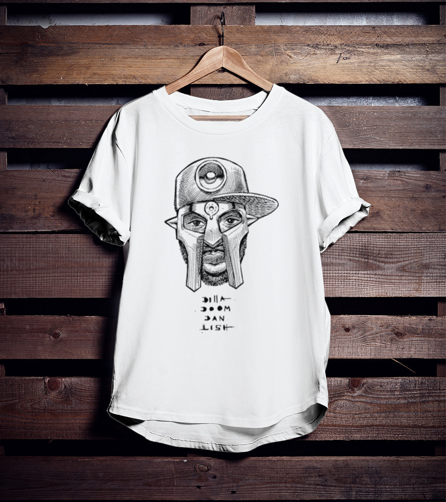 Dilla Doom Dan Lish Hip Hop Icon Sketch T-Shirt