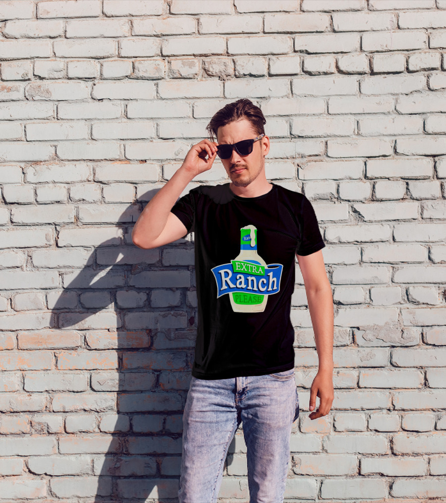 Extra Ranch Please Bottle Font T-Shirt