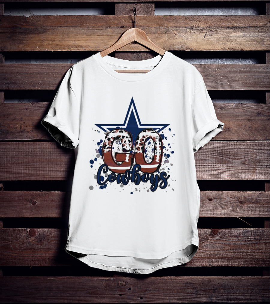 Go Cowboys Leopard Star T-Shirt