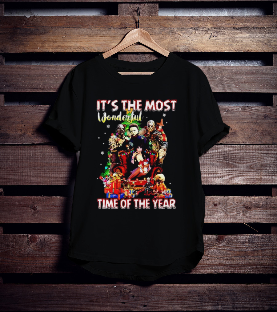It's The Most Wonderful Time Of The Year Horror Movie Characters Christmas T-Shirt