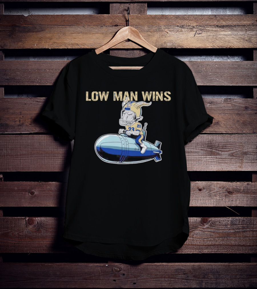 LOW MAN WINS 23 Viking Riding Bomb T-Shirt