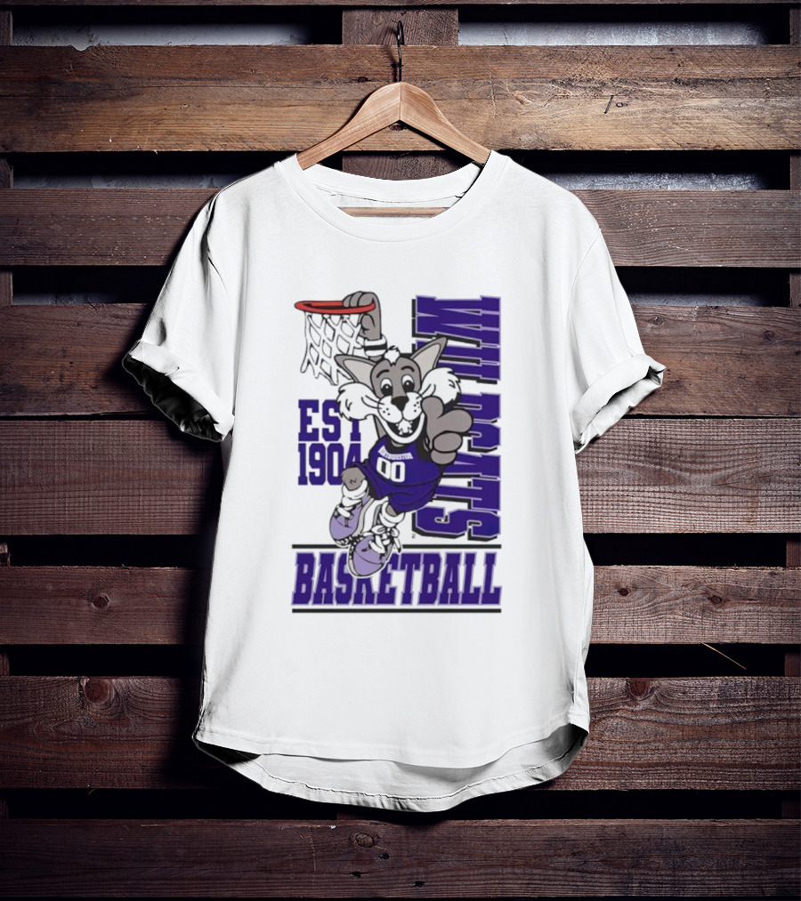 Northwestern Wildcats Basketball Willie Dunk Est 1904 T-Shirt