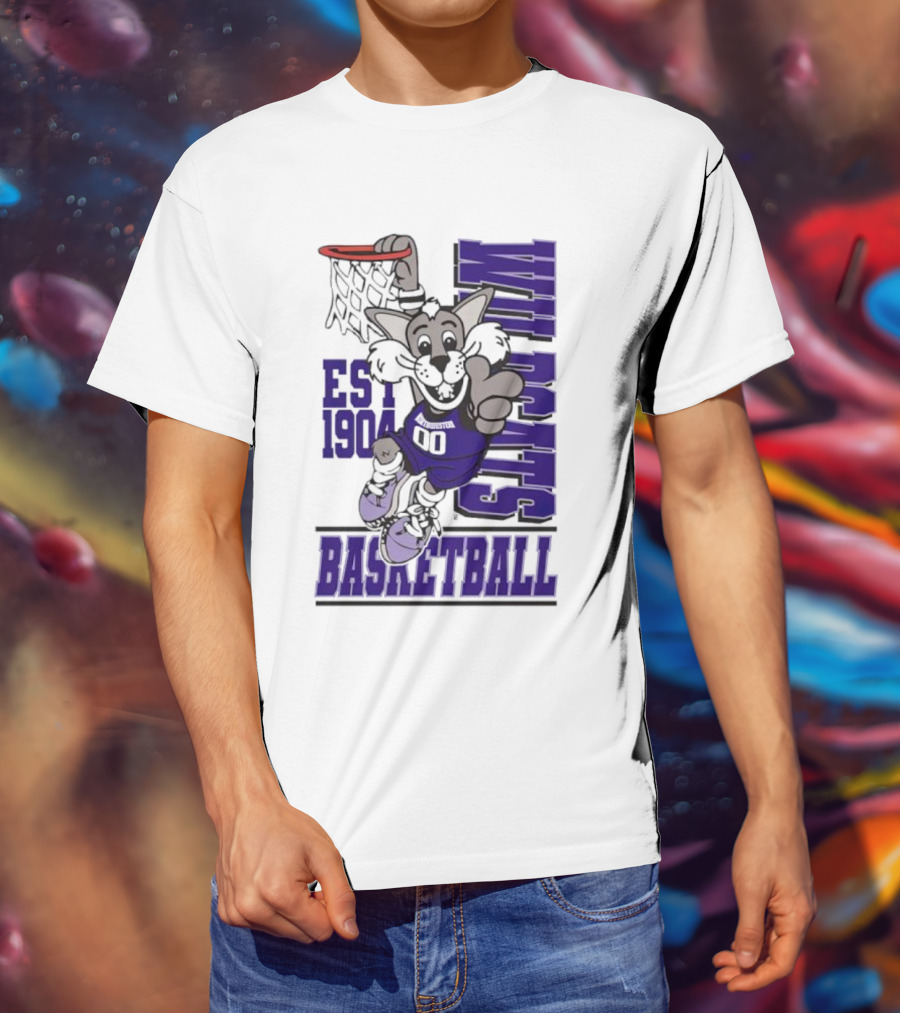 Northwestern Wildcats Basketball Willie Dunk Est 1904 T-Shirt