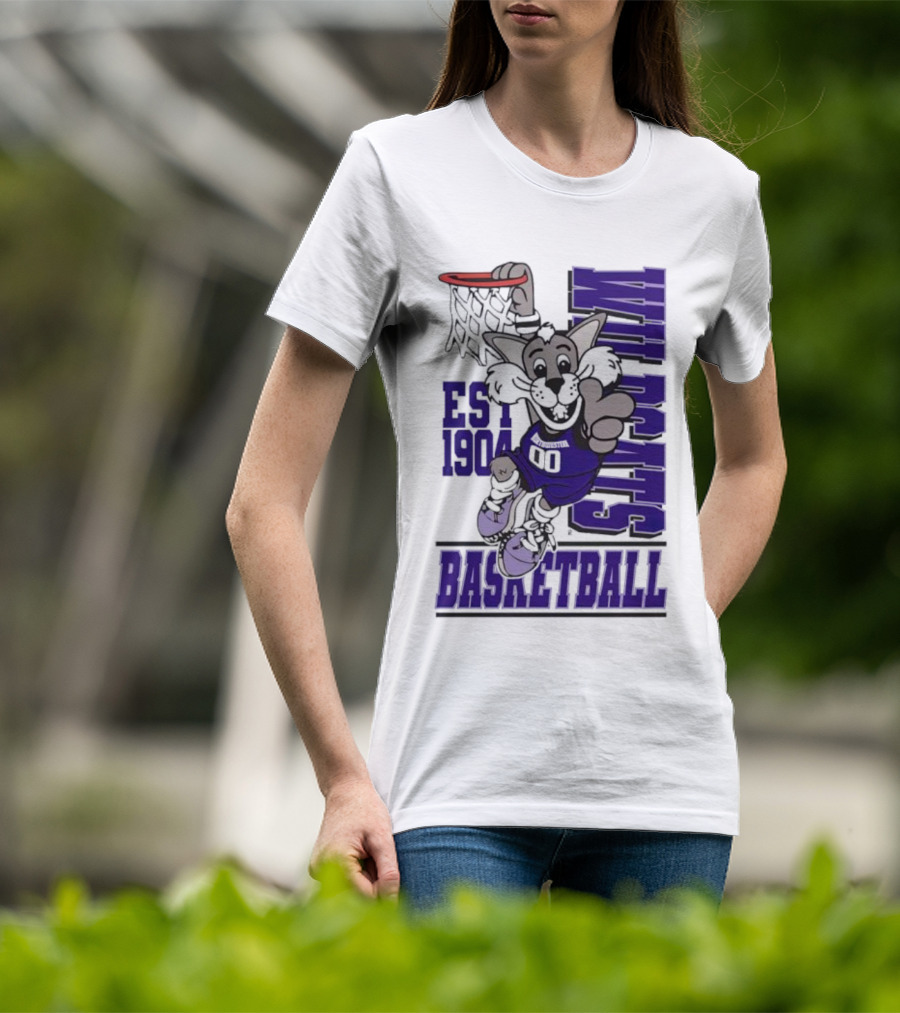 Northwestern Wildcats Basketball Willie Dunk Est 1904 T-Shirt