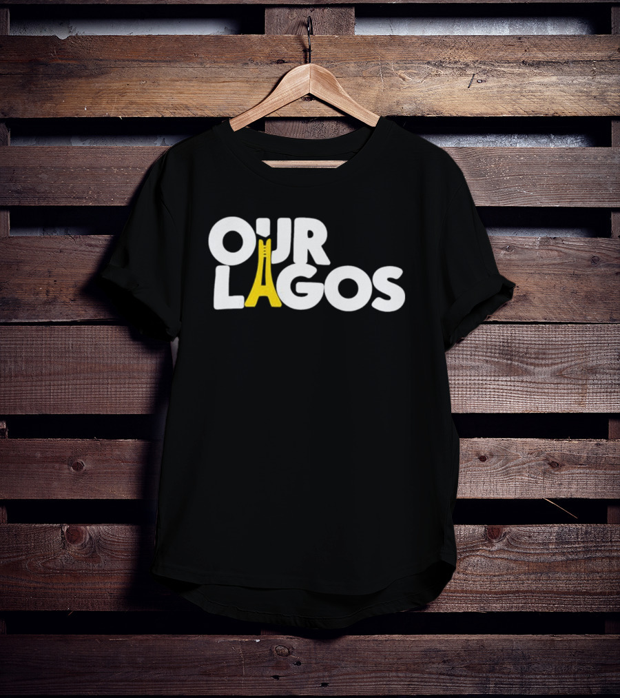 OUR LAGOS YELLOW BRIDGE LETTERING T-Shirt