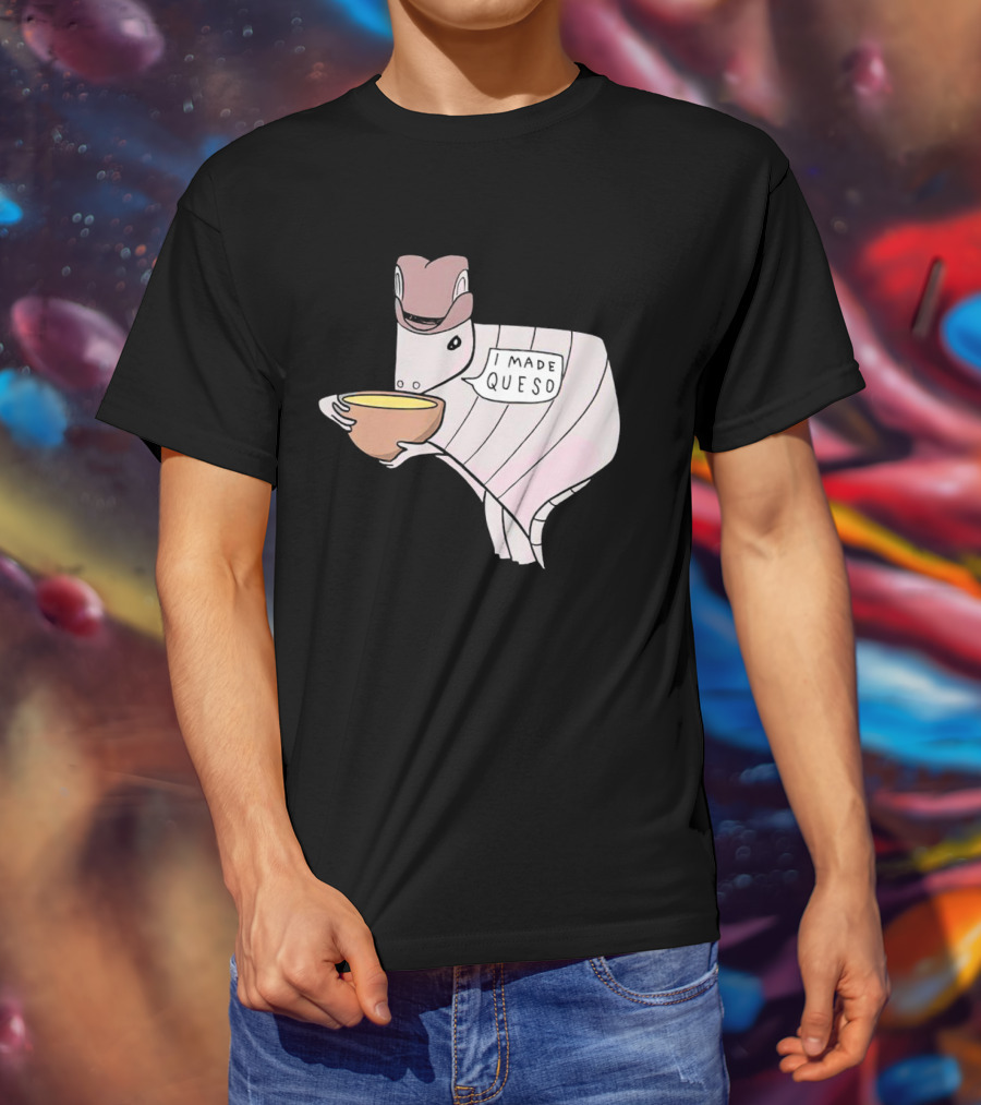 Quesodillo I Made Queso Armadillo Holding Cheese Bowl T-Shirt