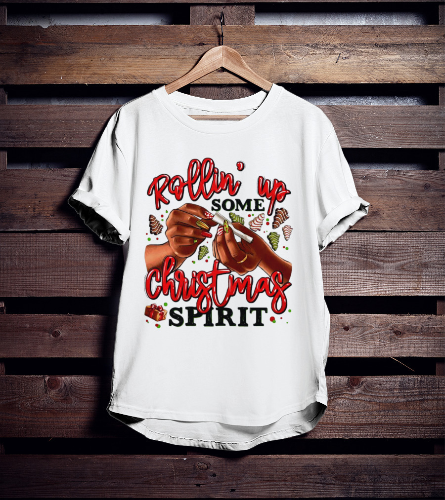 Rollin’ Up Some Christmas Spirit With Festive Candy Canes And Holiday Cheer T-Shirt