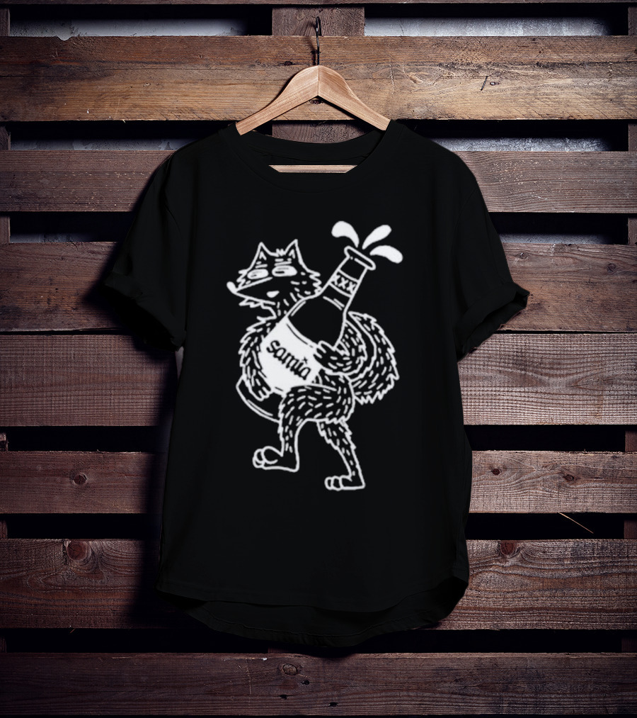 Samia Wolf Holding Overflowing Bottle T-Shirt