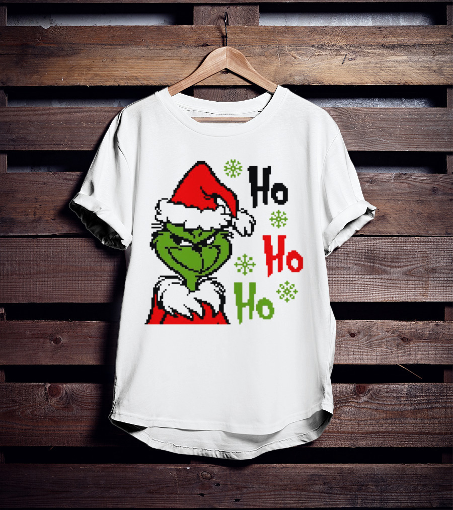 Santa Grinch Ho Ho Ho Merry Christmas T-Shirt