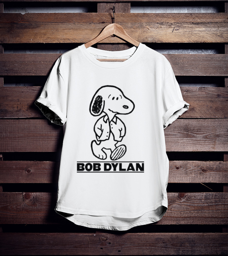 Snoopy Bob Dylan Walking Cool T-Shirt