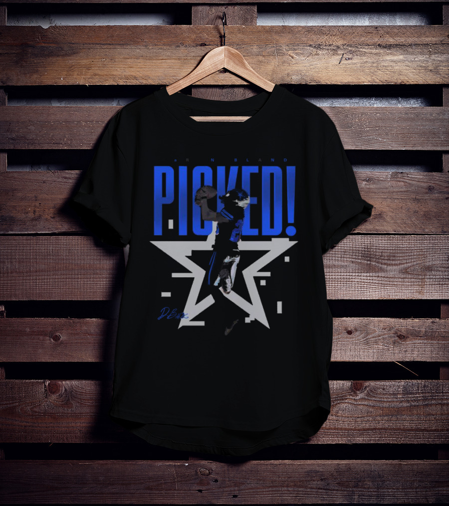 Daron Bland Picked Star Signature Football Catching Action T-Shirt