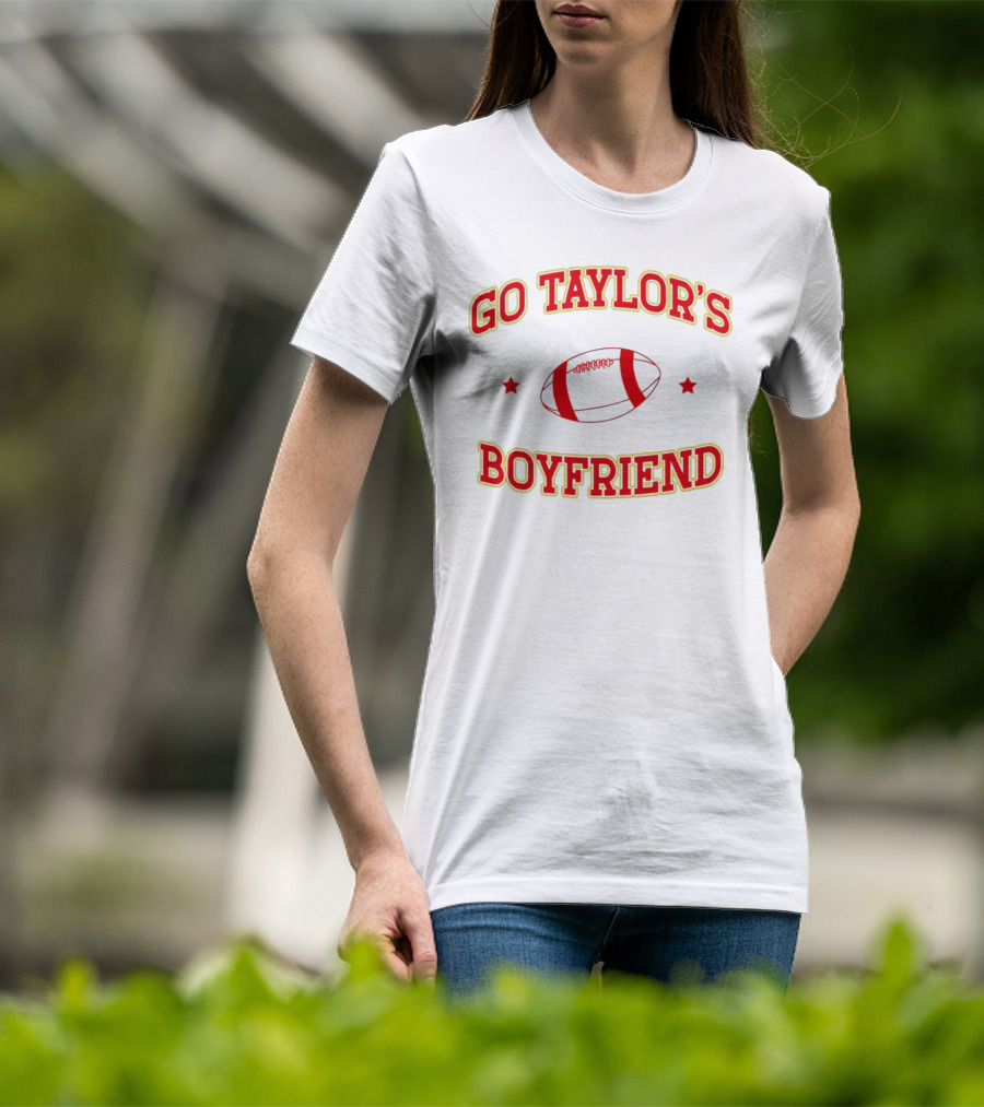 Go Taylor's Boyfriend Football Christmas T-Shirt
