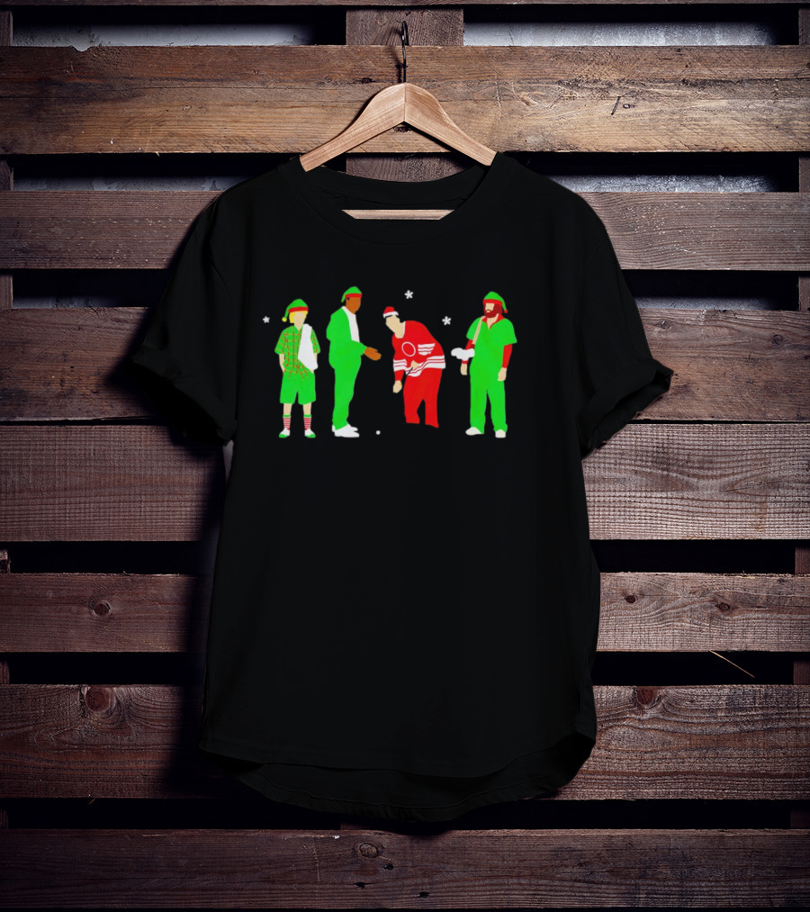 Happy Golf Christmas Golfers In Festive Outfits T-Shirt