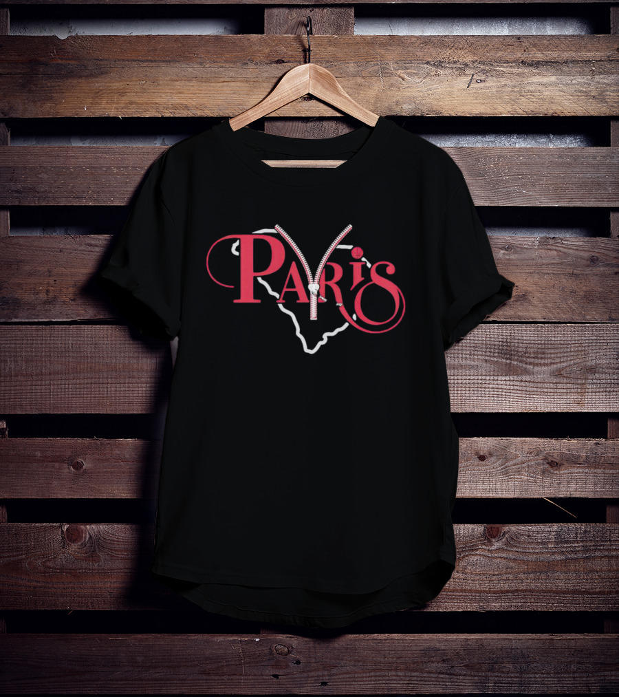 Paris South Carolina Map Zipper T-Shirt