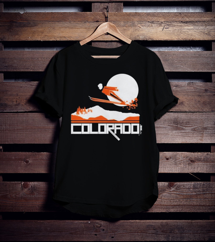 Colorado Skiing Adventure Under Full Moon T-Shirt