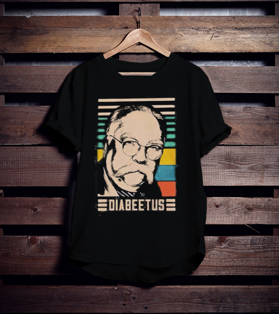 Diabeetus Wilford Brimley Vintage Retro Stripes T-Shirt