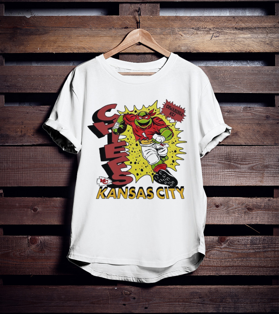 Cowabunga KC Teenage Mutant Ninja Turtles Raphael Kansas City Chiefs T-Shirt