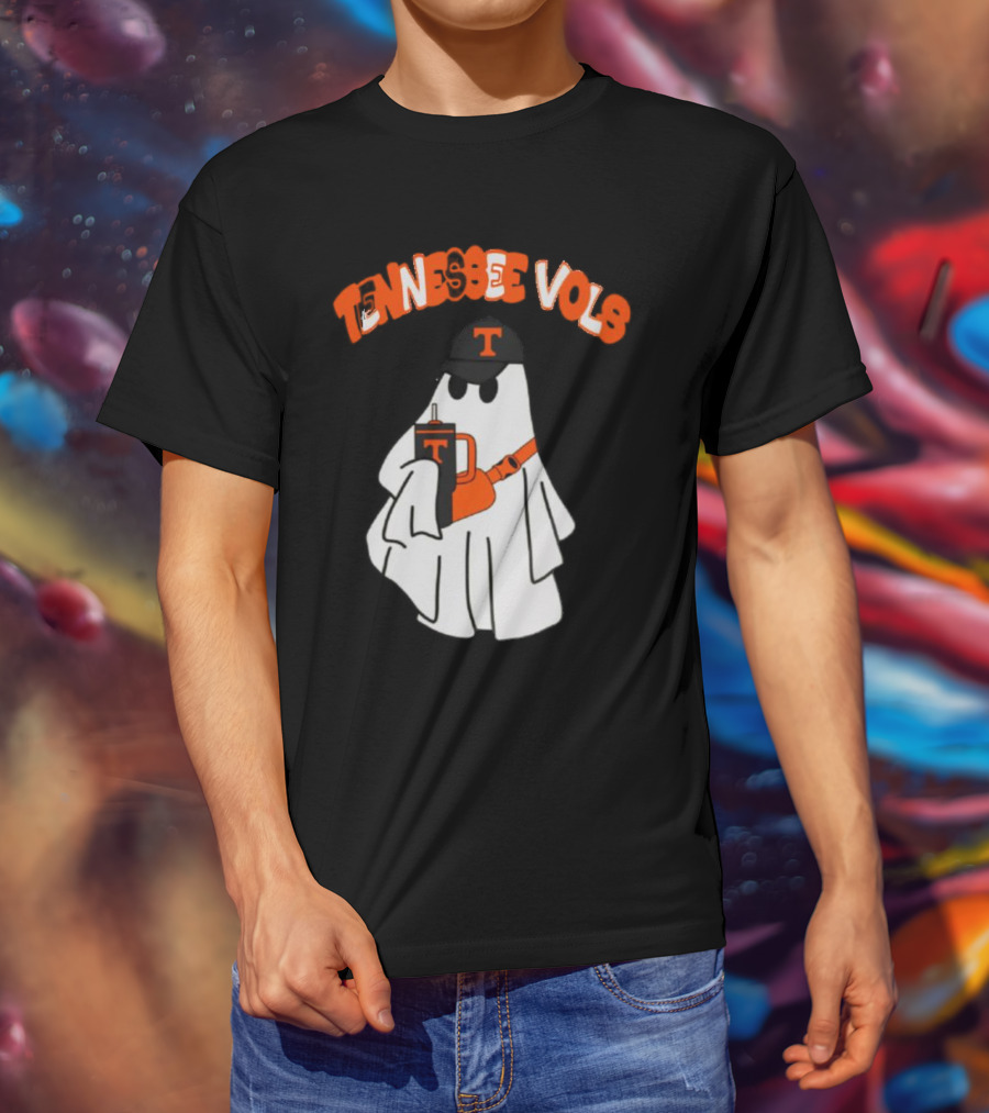 TENNESSEE VOLS GHOST WITH HAT AND DRINK T-Shirt