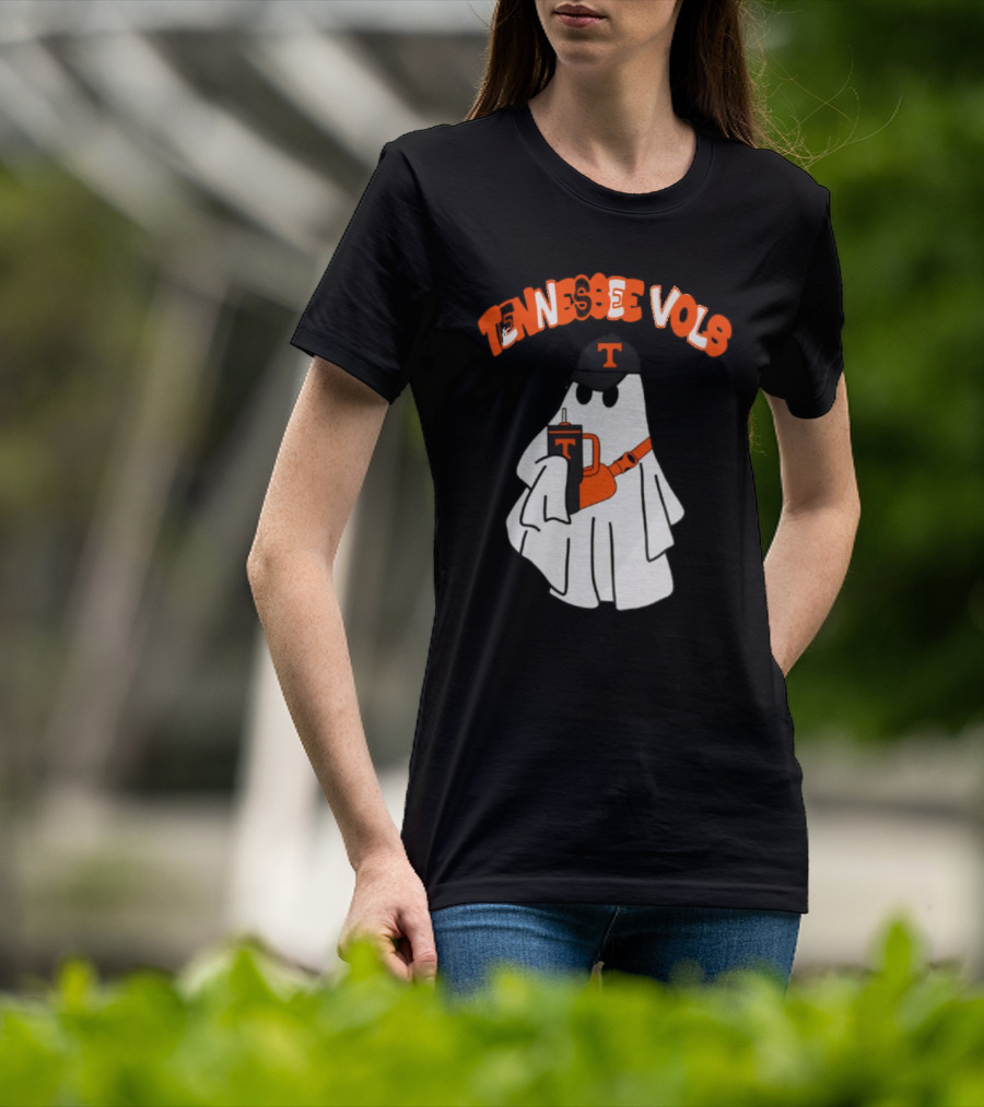 TENNESSEE VOLS GHOST WITH HAT AND DRINK T-Shirt