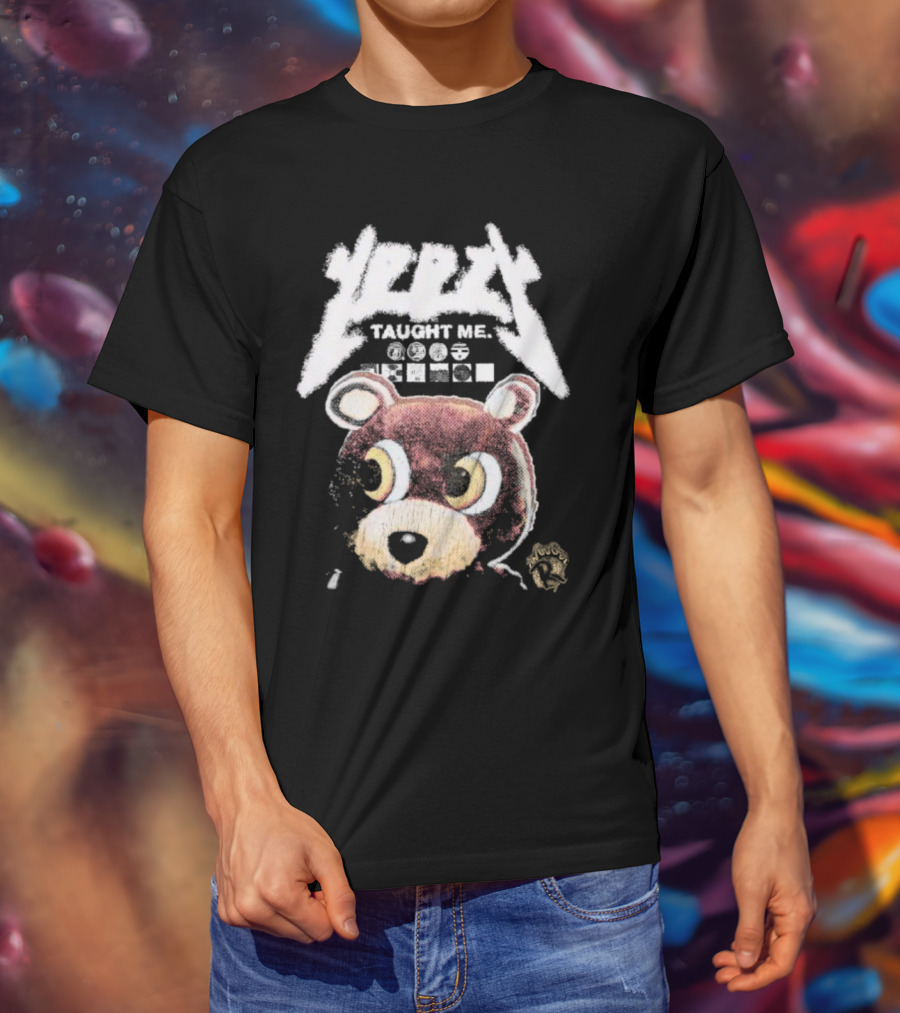 Yeezy Taught Me Graduation Bear Mascot Vintage T-Shirt